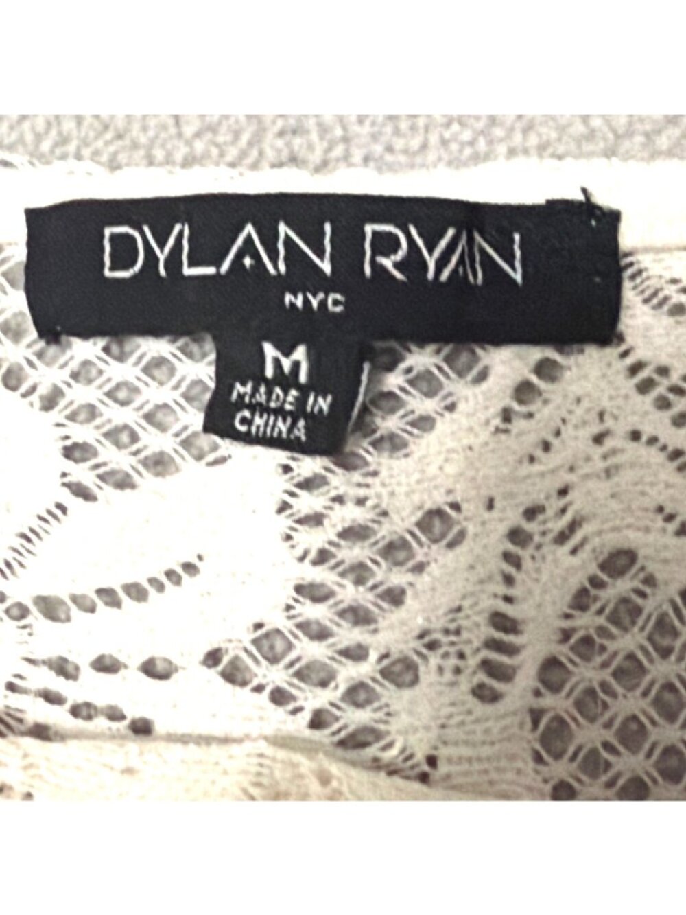 Dylan Ryan Womens White Floral Lace Long-Sleeve Top Size M Fairy Y2K Coquette - Picture 3 of 6
